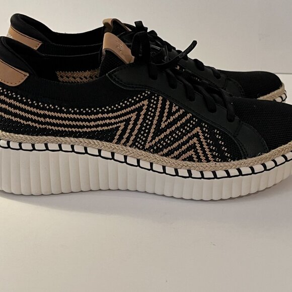 SKECHERS Wilshire Blvd Bellevue Sneakers Black STRETCHFIT MEMORY FOAM Womens 8.5 - Picture 4 of 10